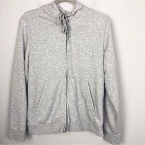 ADIDAS | Gray Full Zip Hooded Sweatshirt Red Sleeve Graphic Women’s Size X-Large